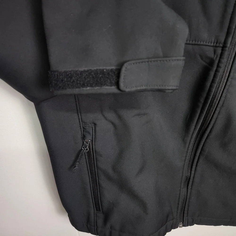 Columbia Jacket Mens Large Black Softshell Full Zip Outdoors‎ Windbreaker WM6004